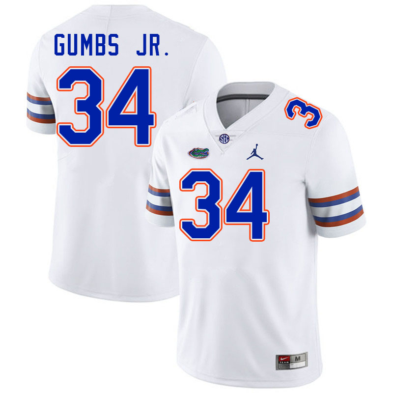Florida Gators #34 George Gumbs Jr. College Football Jerseys Stitched-White
